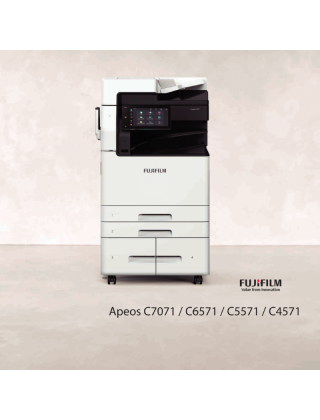 (月費)FUJIFILM Apeos C6571 (A3) 彩色多功能高速打印機