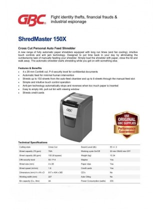 GBC Shredmaster 150X 全自動粒狀碎紙機