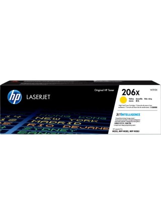 HP 206X 高容量黃色原廠 LaserJet 碳粉盒 (W2112X)