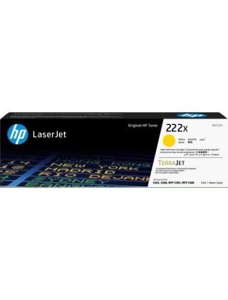 HP 222X 高容量黃色原廠 LaserJet 碳粉盒 (W2222X)