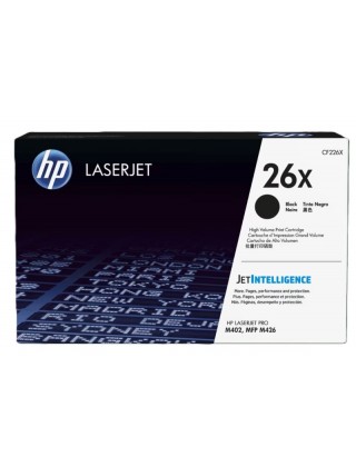 HP 26X 高容量黑色原廠 LaserJet 碳粉盒 (CF226X)