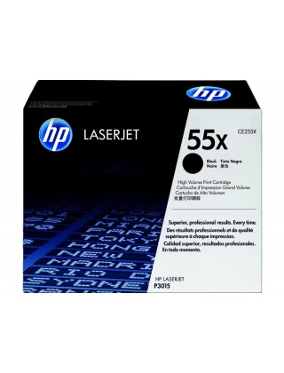 HP 55X 高容量黑色原廠 LaserJet 碳粉盒 (CE255X)