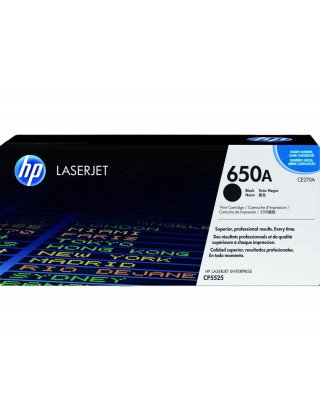 HP 650A 黑色原廠 LaserJet 碳粉盒 (CE270A)