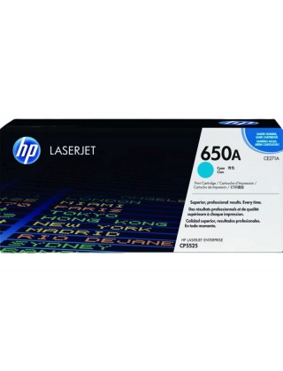 HP 650A 藍色原廠 LaserJet 碳粉盒 (CE271A)