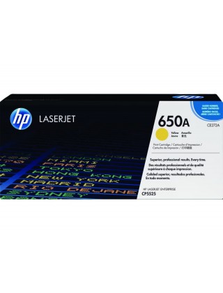 HP 650A 黃色原廠 LaserJet 碳粉盒 (CE272A)