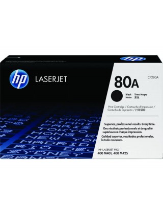 HP 80A 黑色原廠 LaserJet 碳粉盒 (CF280A)